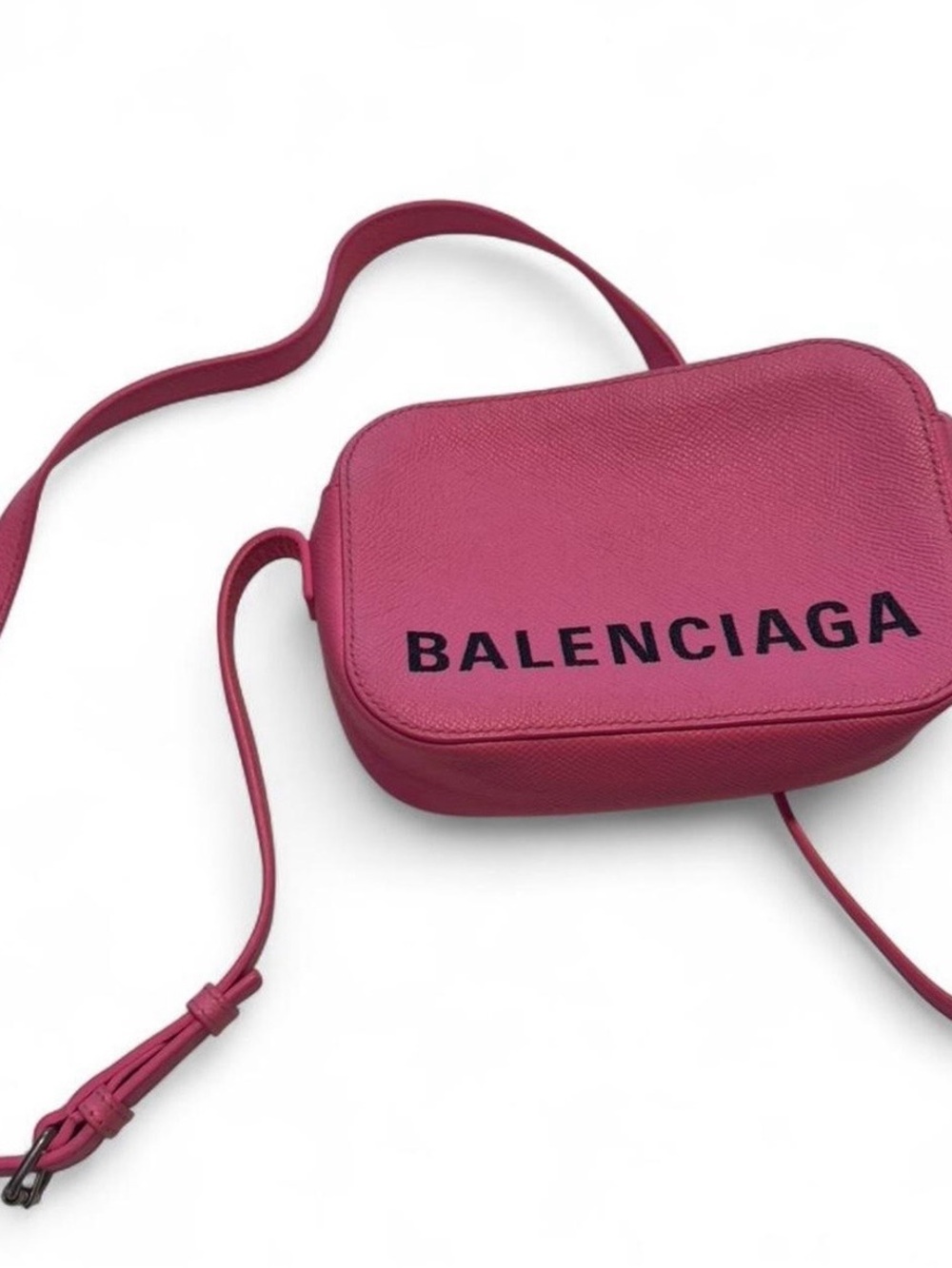 Balenciaga PINK Leather Crossbody Camera Bag